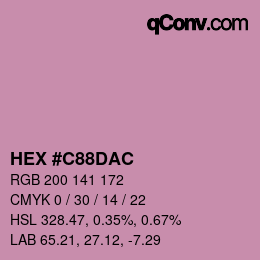 Color code: HEX #C88DAC | qconv.com