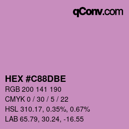 Color code: HEX #C88DBE | qconv.com