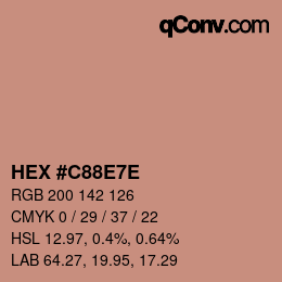 Color code: HEX #C88E7E | qconv.com