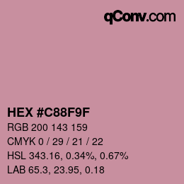 Código de color: HEX #C88F9F | qconv.com
