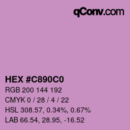 Color code: HEX #C890C0 | qconv.com