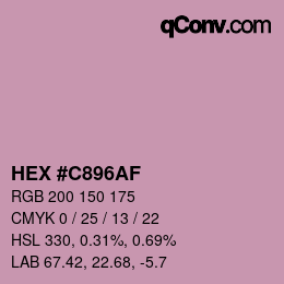 Color code: HEX #C896AF | qconv.com