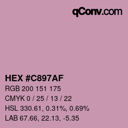 Color code: HEX #C897AF | qconv.com