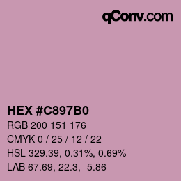 Color code: HEX #C897B0 | qconv.com