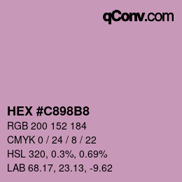 Color code: HEX #C898B8 | qconv.com