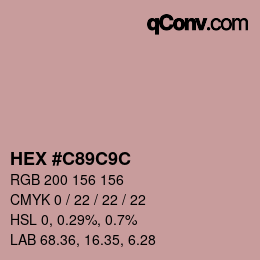 Color code: HEX #C89C9C | qconv.com