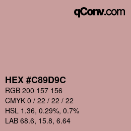 Color code: HEX #C89D9C | qconv.com