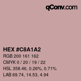 Color code: HEX #C8A1A2 | qconv.com