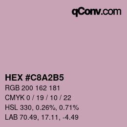 カラーコード: HEX #C8A2B5 | qconv.com