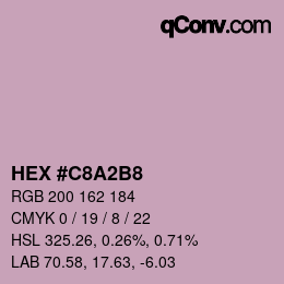 Color code: HEX #C8A2B8 | qconv.com