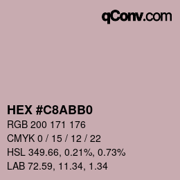 Color code: HEX #C8ABB0 | qconv.com