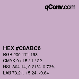 Color code: HEX #C8ABC6 | qconv.com