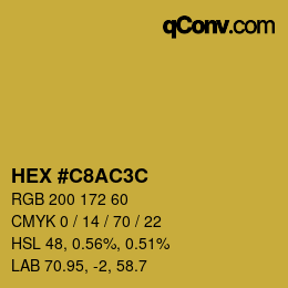 Color code: HEX #C8AC3C | qconv.com