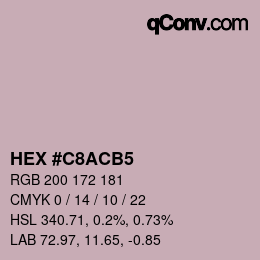 カラーコード: HEX #C8ACB5 | qconv.com