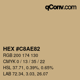 カラーコード: HEX #C8AE82 | qconv.com