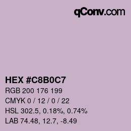 カラーコード: HEX #C8B0C7 | qconv.com