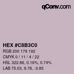 Color code: HEX #C8B3C0 | qconv.com