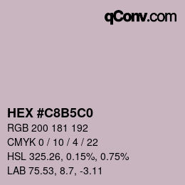 Color code: HEX #C8B5C0 | qconv.com