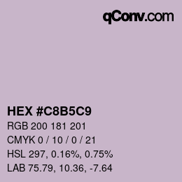 カラーコード: HEX #C8B5C9 | qconv.com