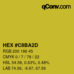 Color code: HEX #C8BA2D | qconv.com