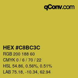 Color code: HEX #C8BC3C | qconv.com