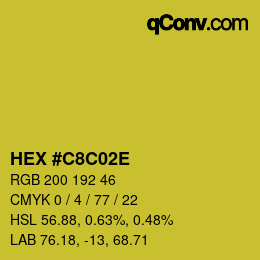 Color code: HEX #C8C02E | qconv.com