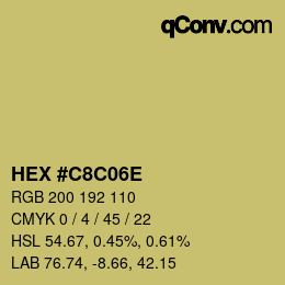 Color code: HEX #C8C06E | qconv.com