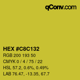 Color code: HEX #C8C132 | qconv.com