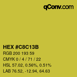 Color code: HEX #C8C13B | qconv.com