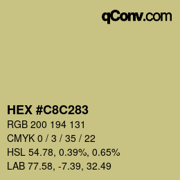 Color code: HEX #C8C283 | qconv.com