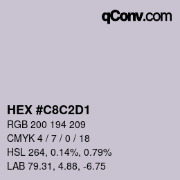 Color code: HEX #C8C2D1 | qconv.com