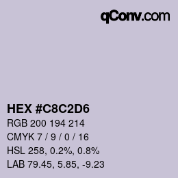 Color code: HEX #C8C2D6 | qconv.com