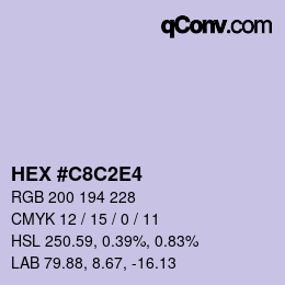 Color code: HEX #C8C2E4 | qconv.com