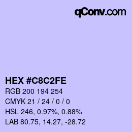 Color code: HEX #C8C2FE | qconv.com