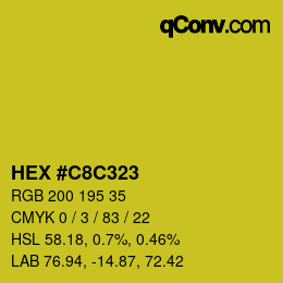 Color code: HEX #C8C323 | qconv.com