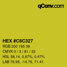Color code: HEX #C8C327 | qconv.com