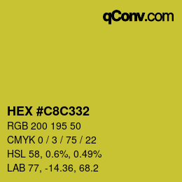 Color code: HEX #C8C332 | qconv.com