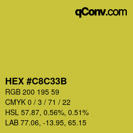 Color code: HEX #C8C33B | qconv.com