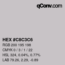 Color code: HEX #C8C3C6 | qconv.com