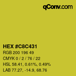 Color code: HEX #C8C431 | qconv.com