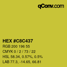 Color code: HEX #C8C437 | qconv.com