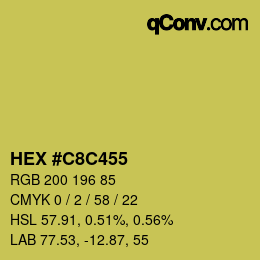 Color code: HEX #C8C455 | qconv.com