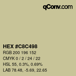 Color code: HEX #C8C498 | qconv.com