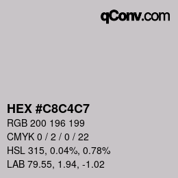 Color code: HEX #C8C4C7 | qconv.com