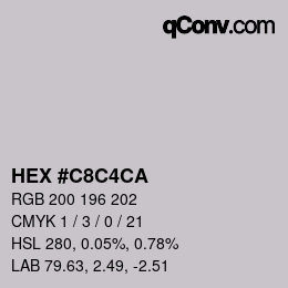 Color code: HEX #C8C4CA | qconv.com