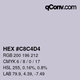 Color code: HEX #C8C4D4 | qconv.com