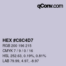 Color code: HEX #C8C4D7 | qconv.com