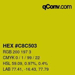 Color code: HEX #C8C503 | qconv.com