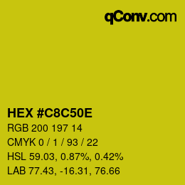 Color code: HEX #C8C50E | qconv.com