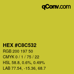 Color code: HEX #C8C532 | qconv.com